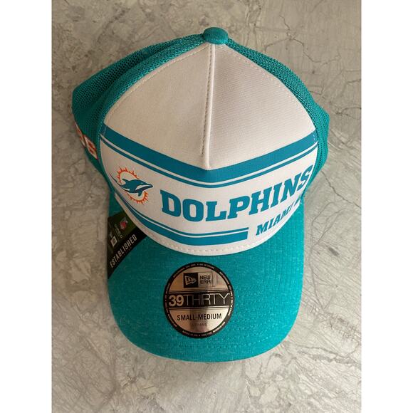 Miami Dolphins New Era 39Thirty Strech-Fit Hat Size S/M - Picture 3 of 8